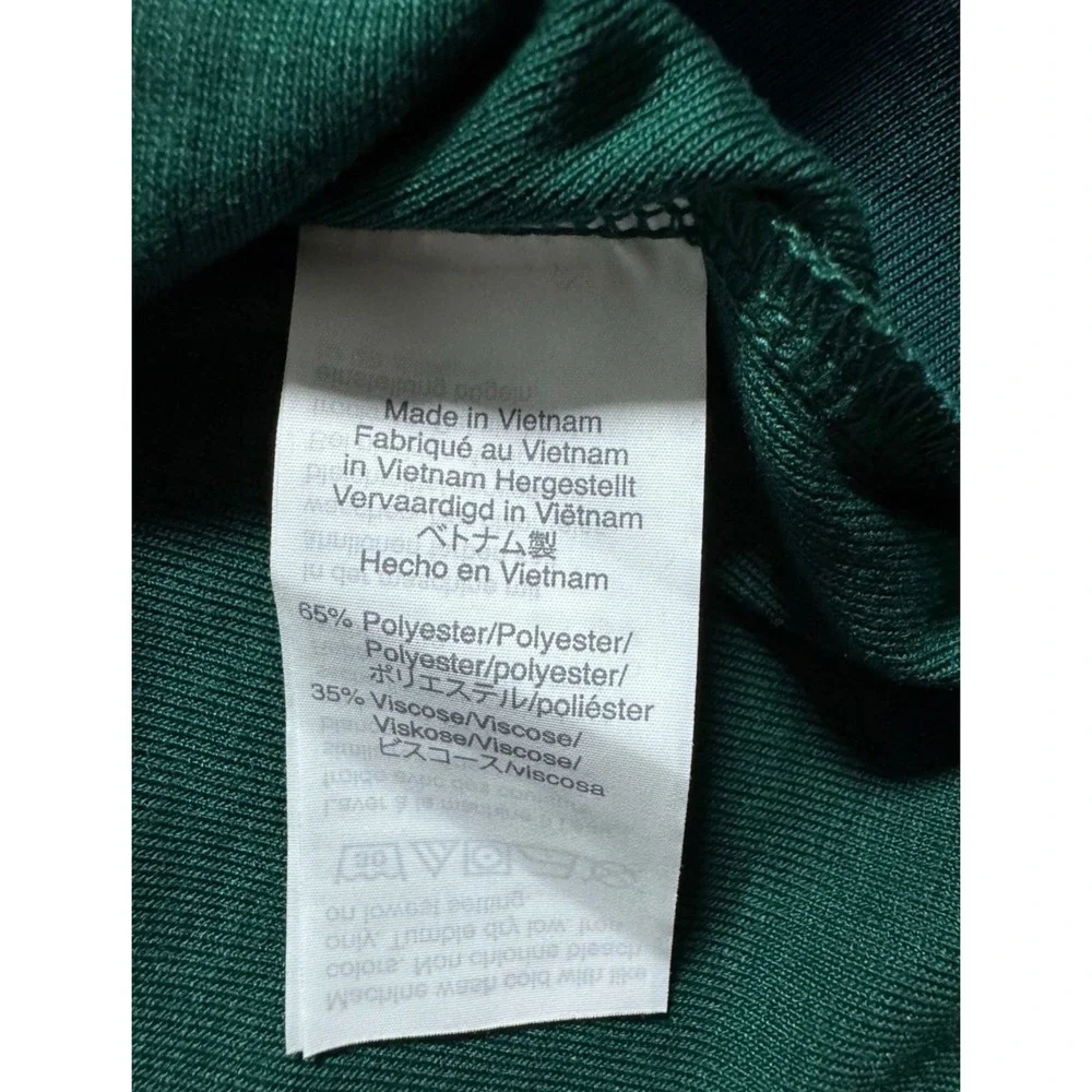 J. Crew Womens XS Green Ribbed V-Neck Puff Sleeve Long Sleeve Top Blouse